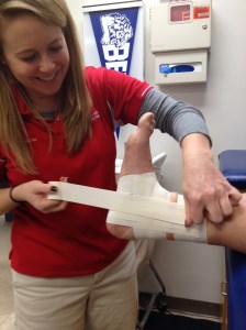 gail taping ankle